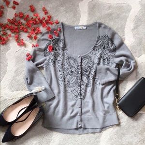 UNITY button front sweater